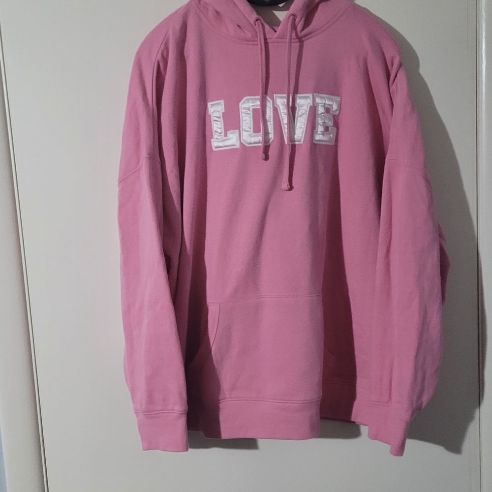 Torrid Pink Hoodie with 'LOVE' Graphic
